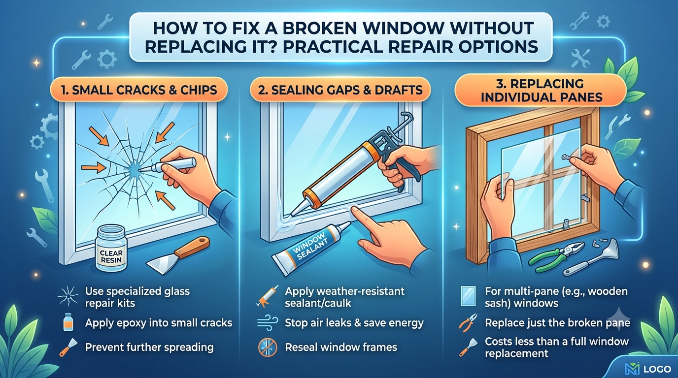 How to Fix a Broken Window Without Replacing It? Practical Repair Options