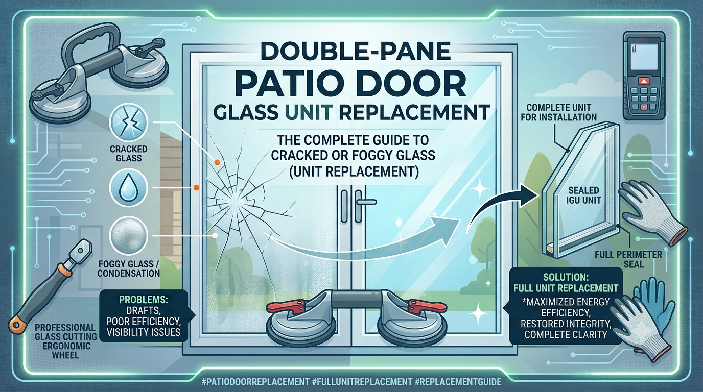 Double-Pane Patio Door Glass Replacement: The Complete Guide to Cracked or Foggy Glass