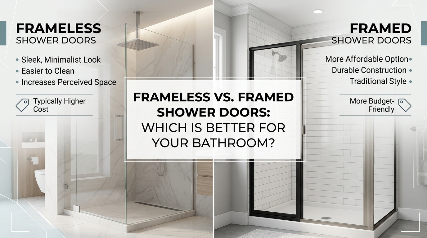 Frameless vs. Framed Shower Doors: Which Is Better for Your Bathroom?
