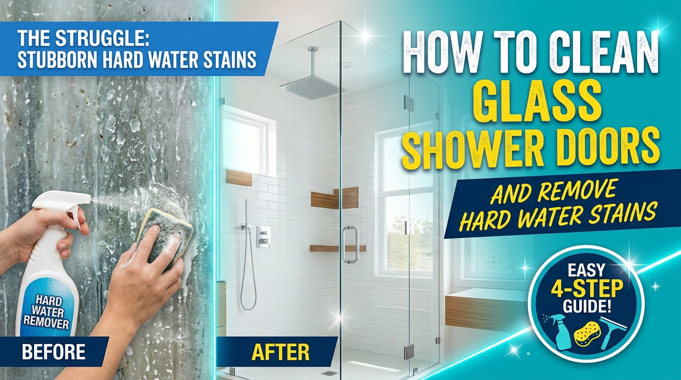 How to Clean Glass Shower Doors and Remove Hard Water Stains