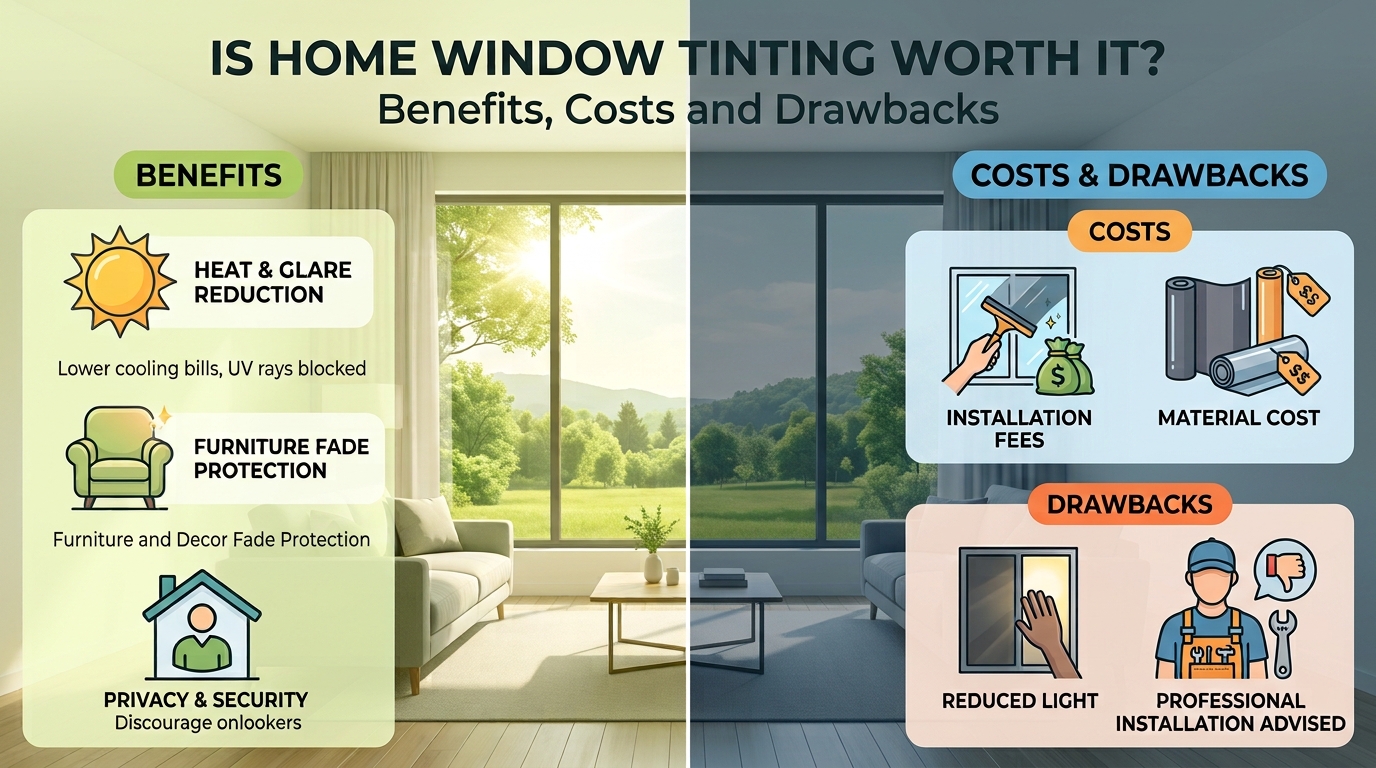 Is Home Window Tinting Worth It? Benefits, Costs and Drawbacks